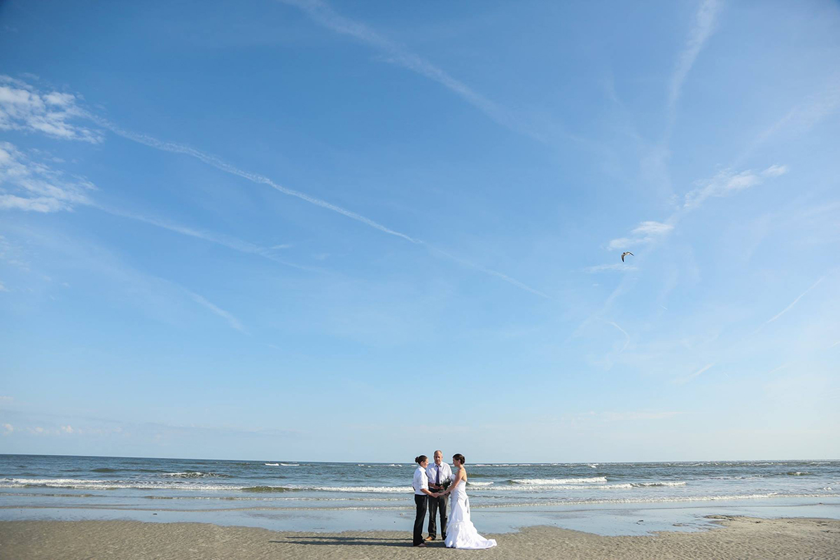 Gorgeous View of elopement on Tybee Island - LGBT Elope to Savannah