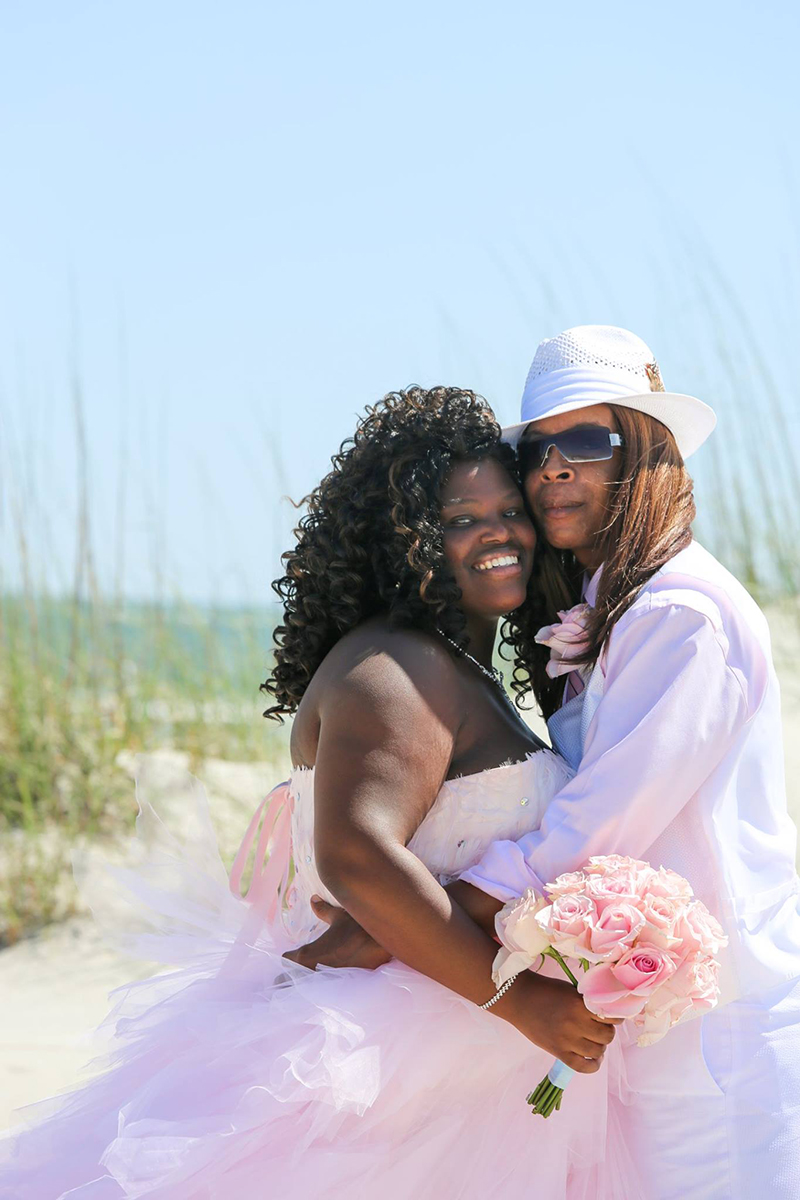 Super fun couple on Tybee Island - Elope to Savannah - wedding clothing ideas