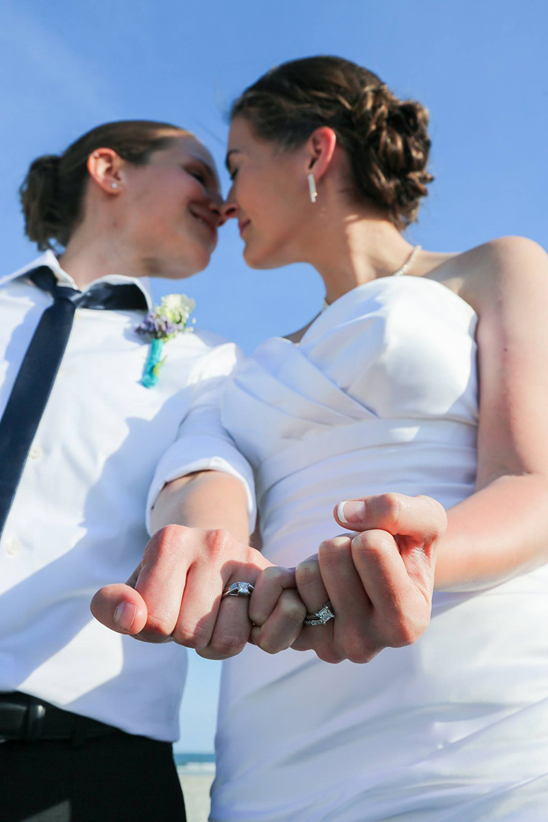 Elopement photo idea -ring photo - Tybee Island