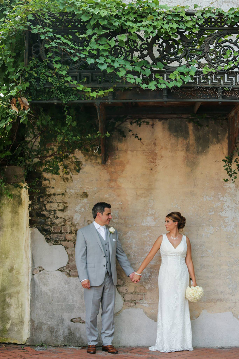 Historic downtown Savannah elopement