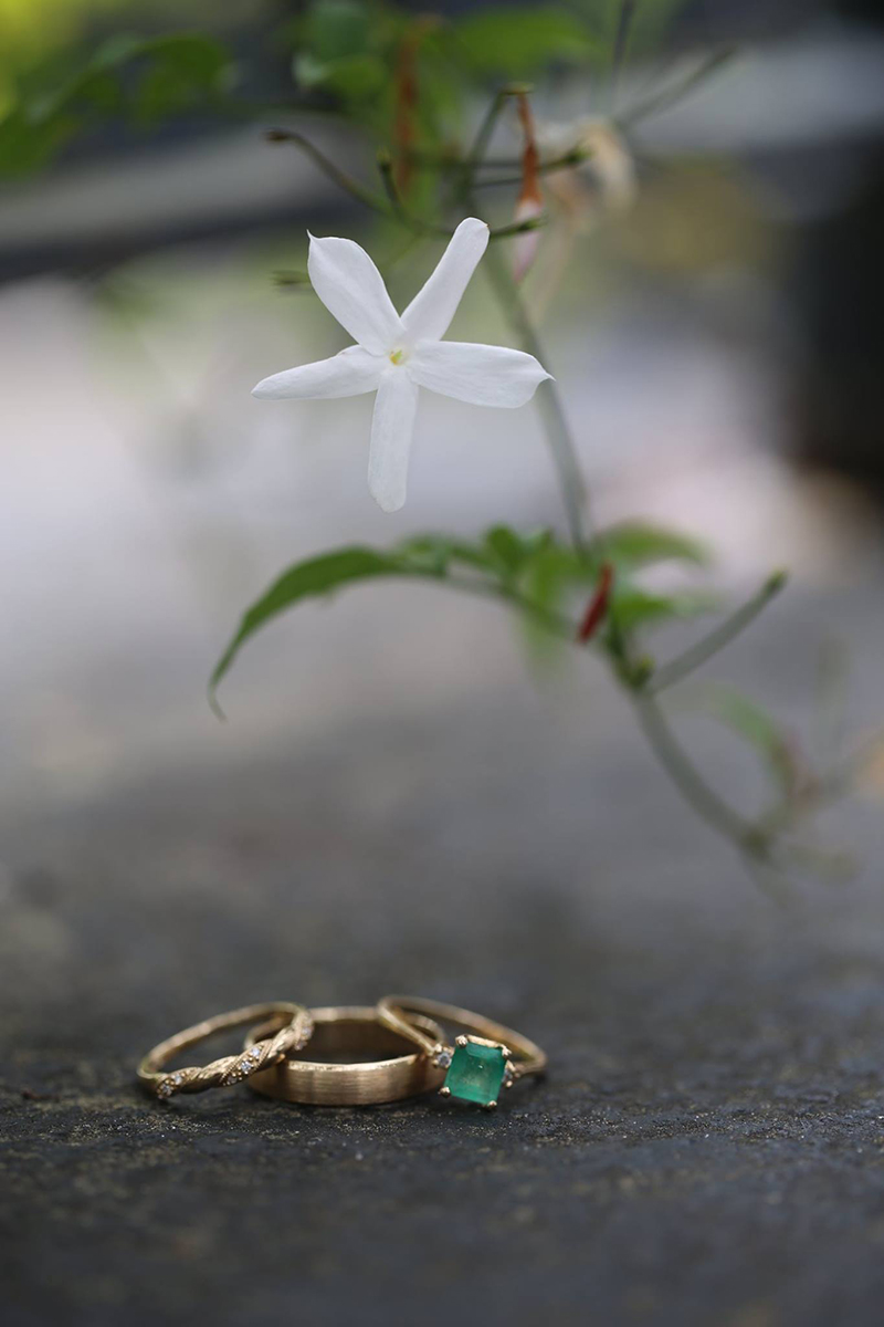 Gorgeous rings at elopement Savannah GA