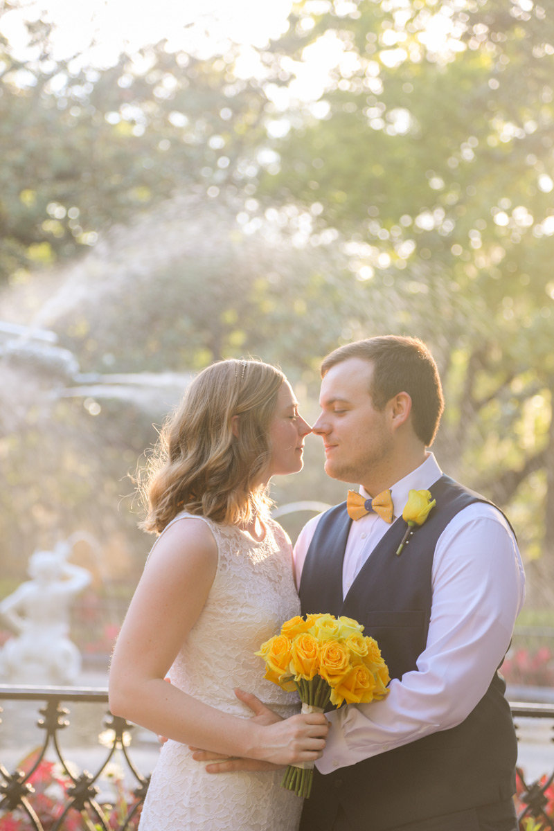 Couple with the Forsyth Park fountain